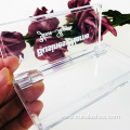 custom eyelash packaging rectangle acrylic lash case